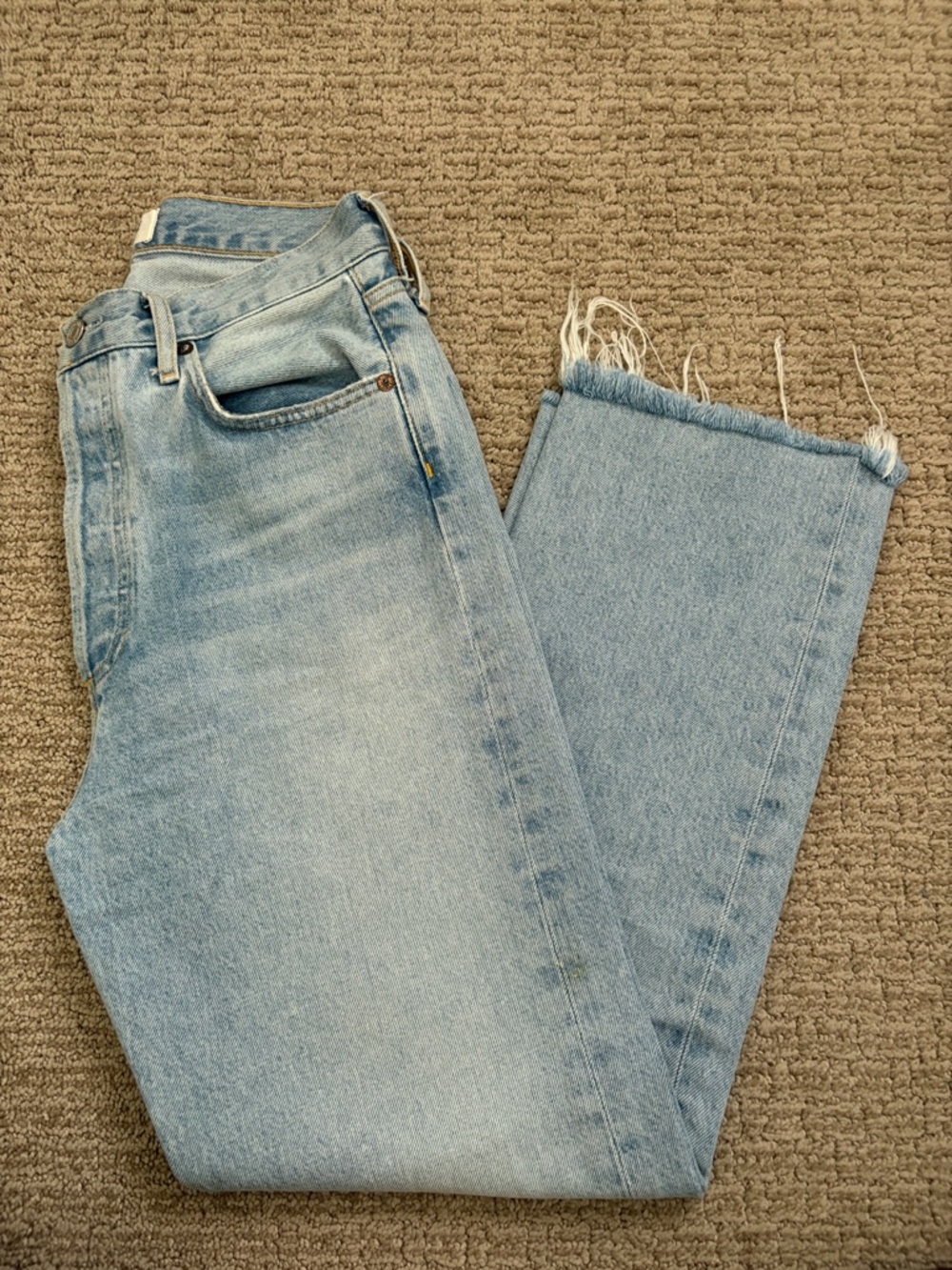 Agolde Light Blue High-Rise Denim Jeans